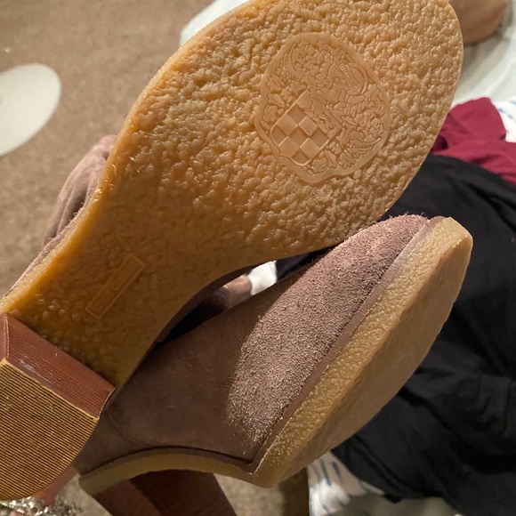 *Donated* Vince Camuto-Beige Suede Ankle Boots - Picture 4 of 6